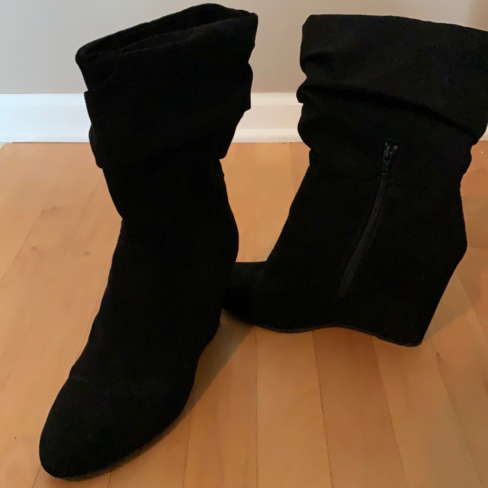 Express black booties